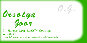 orsolya goor business card